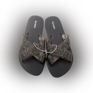 Women’s Old Navy Sparkling Black Sandals Size  6